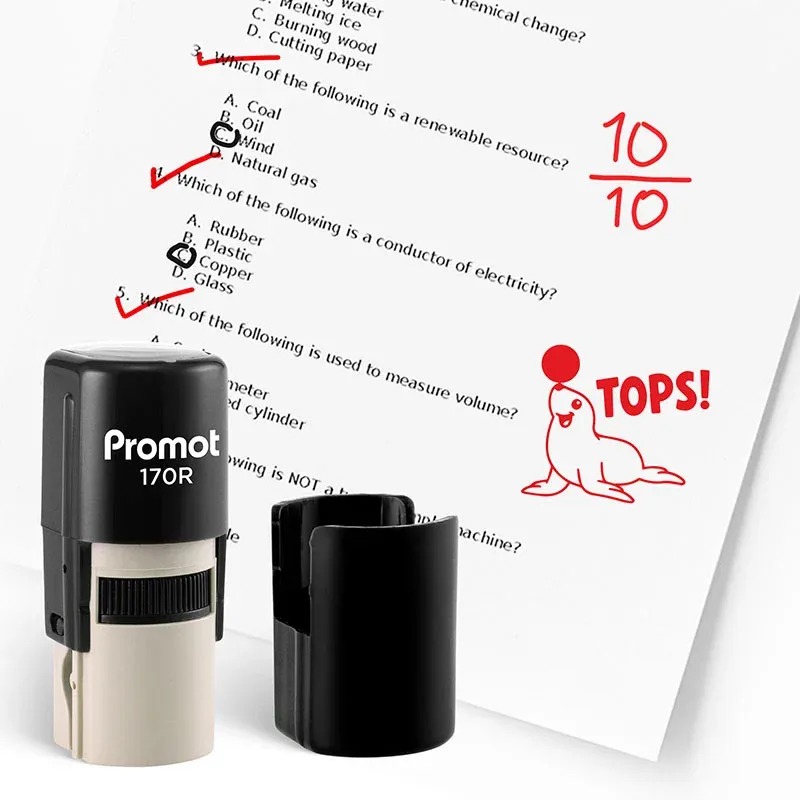 Sea Lion Tops! Round Teacher Ink Stamp - Character