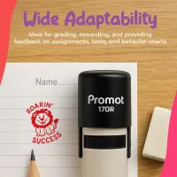 Lion Roarin Success Round Teacher Ink Stamp - Character