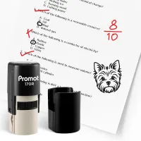 Dog Round Teacher Ink Stamp - Character