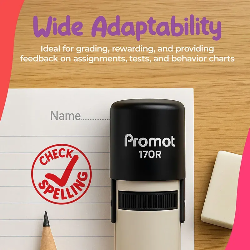 Check Spelling Self-Inking Teacher Classroom Stamp - Comment