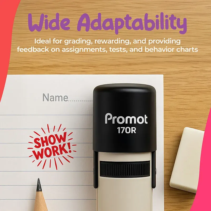 Show Work Self-Inking Teacher Classroom Stamp - Comment
