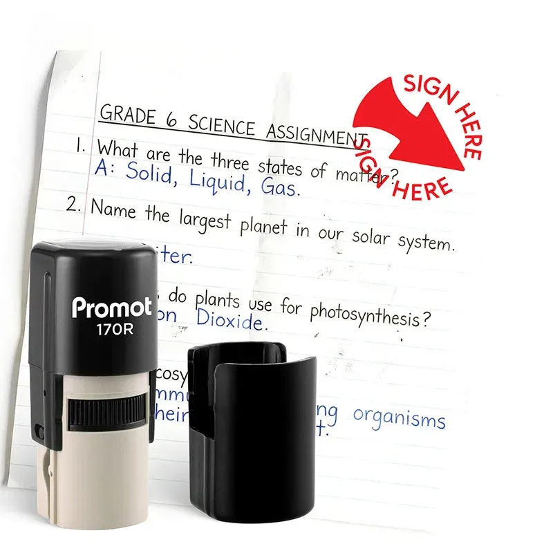 Sign Here Self-Inking Teacher Classroom Stamp - Comment