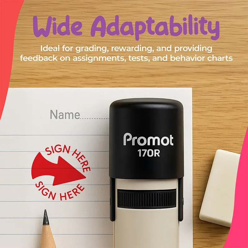 Sign Here Self-Inking Teacher Classroom Stamp - Comment