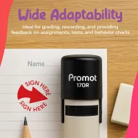 Sign Here Self-Inking Teacher Classroom Stamp - Comment