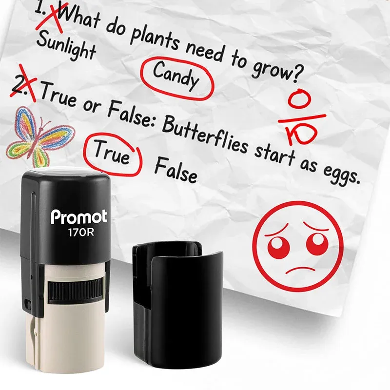 Frown Face 1 Self-Inking Teacher Round Stamp – Emoji
