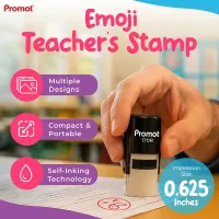 Yuck Face Self-Inking Teacher Round Stamp - Emoji