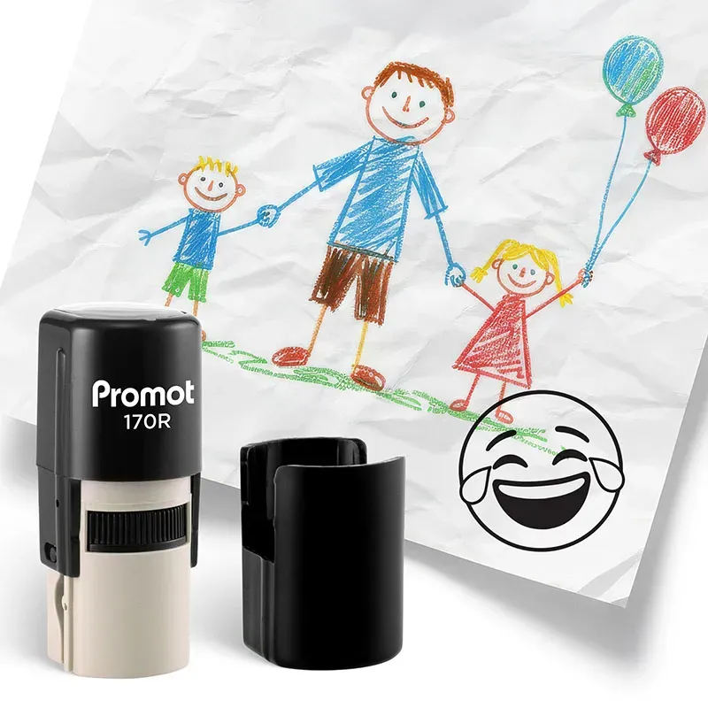 Laughing Tears Self-Inking Teacher Round Stamp -Emoji