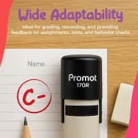 C- Self-Inking Teacher Round Stamp - Grading