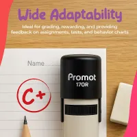 C+ Self-Inking Teacher Round Stamp - Grading