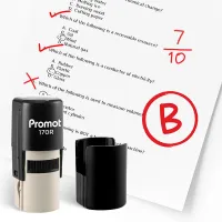 B Self-Inking Teacher Round Stamp - Grading