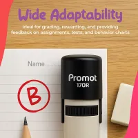 B Self-Inking Teacher Round Stamp - Grading