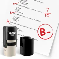 B- Self-Inking Teacher Round Stamp - Grading