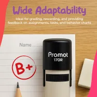 B+ Self-Inking Teacher Round Stamp - Grading