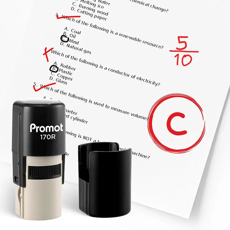 C Self-Inking Teacher Round Stamp - Grading
