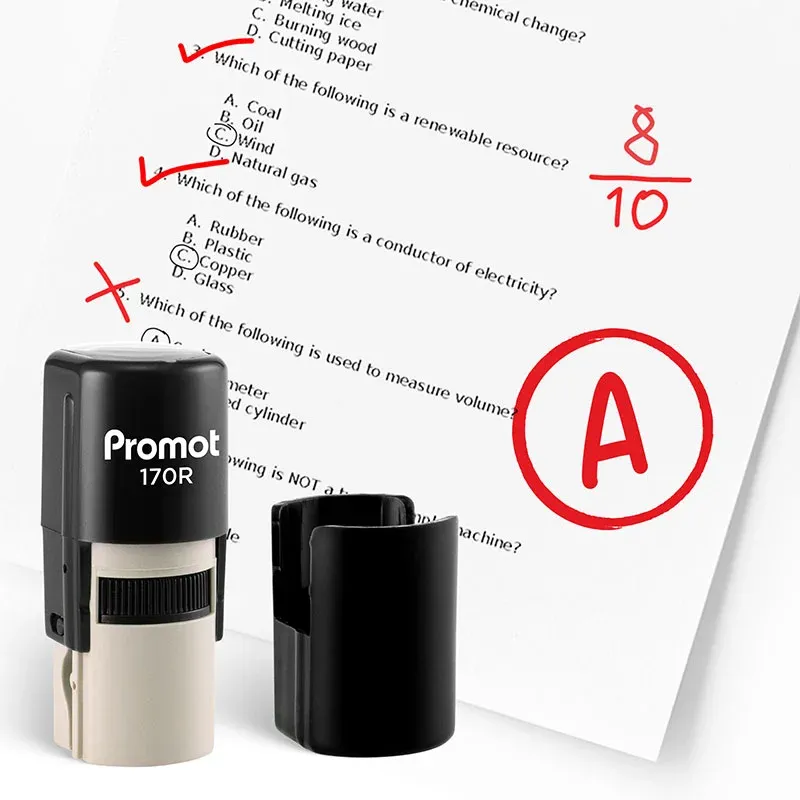A Self-Inking Teacher Round Stamp - Grading