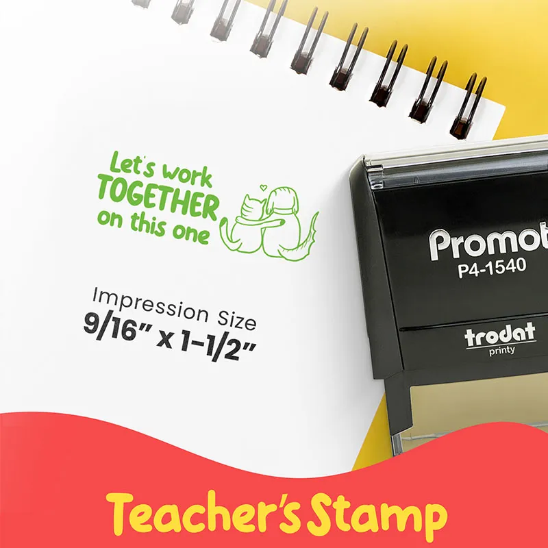 Let's Work Together On This One - Teacher Stamp