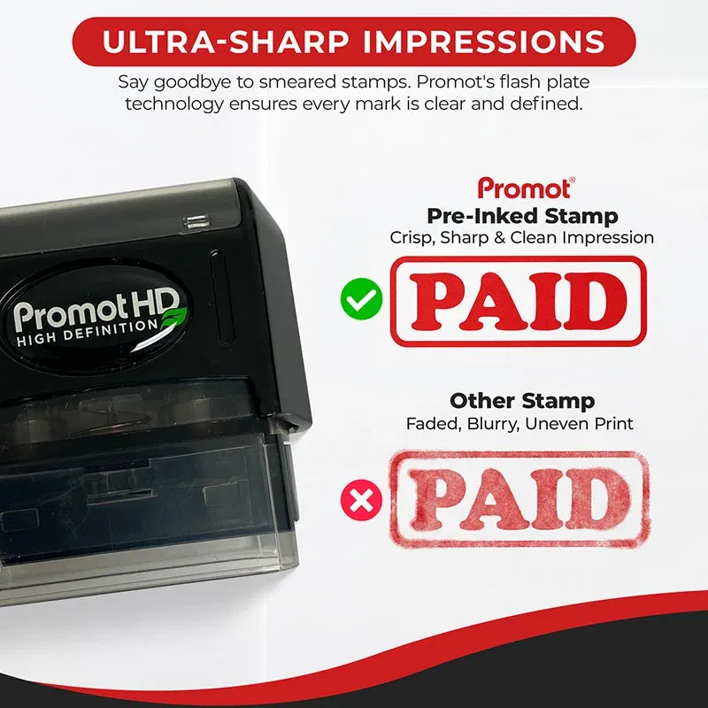 Paid Ink Stamp – Pre Inked Business Stamp for Invoices & Documents