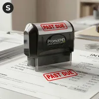 Past Due Ink Stamp – Pre Inked Business Stamp for Invoices & Documents