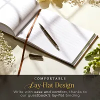 Personalized Funeral Guest Book - Brown