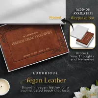 Personalized Funeral Guest Book - Brown