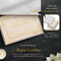 Personalized Funeral Guest Book - Gold