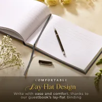 Personalized Funeral Guest Book - Charcoal