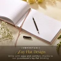 Personalized Funeral Guest Book - Rose Gold