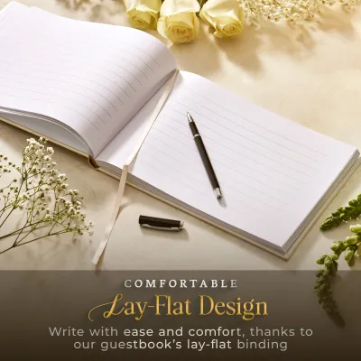 Personalized Funeral Guest Book - White