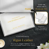 Personalized Funeral Guest Book - White