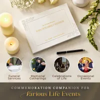 Personalized Funeral Guest Book - White
