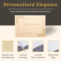 Custom Wedding Guest Book - Gold