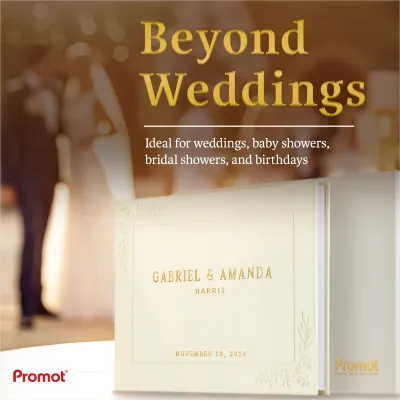 Custom Wedding Guest Book - White