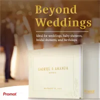 Custom Wedding Guest Book - White