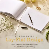 Custom Wedding Guest Book - White