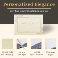 Custom Wedding Guest Book - White