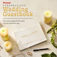 Custom Wedding Guest Book - White