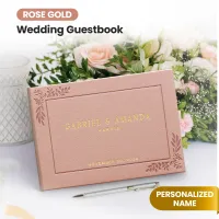 Custom Wedding Guest Book - Rose Gold