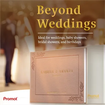 Custom Wedding Guest Book - Rose Gold