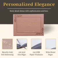 Custom Wedding Guest Book - Rose Gold