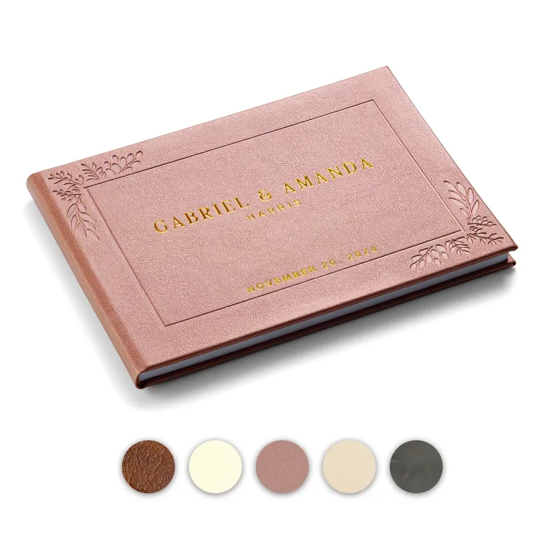 Custom Wedding Guest Book - Rose Gold