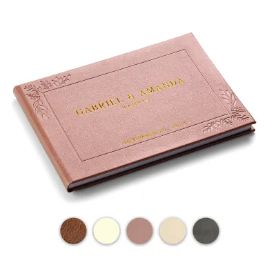 Custom Wedding Guest Book - Rose Gold