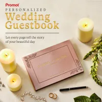 Custom Wedding Guest Book - Rose Gold