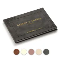 Custom Wedding Guest Book - Charcoal