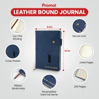 Custom Notebook with Pocket - Blue