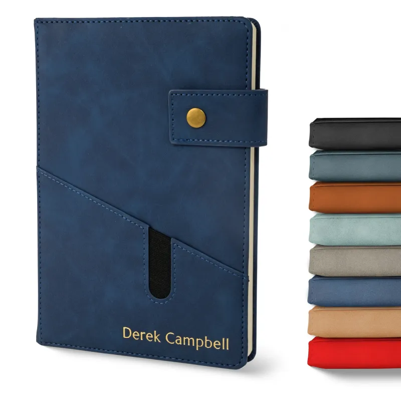 Custom Notebook with Pocket - Blue