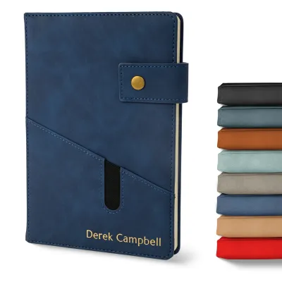 Custom Notebook with Pocket - Blue