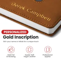 Custom Notebook with Pocket - Brown