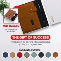 Custom Notebook with Pocket - Brown