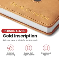 Custom Notebook with Pocket - Tan