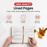 Custom Notebook with Pocket - Tan